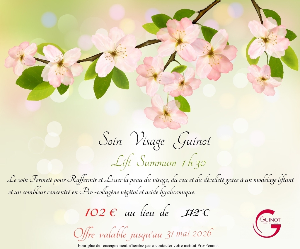 Offre de Printemps 2026 de l'institut de Beaut� Pro-Femina ,situ� a COLOMIERS 31770